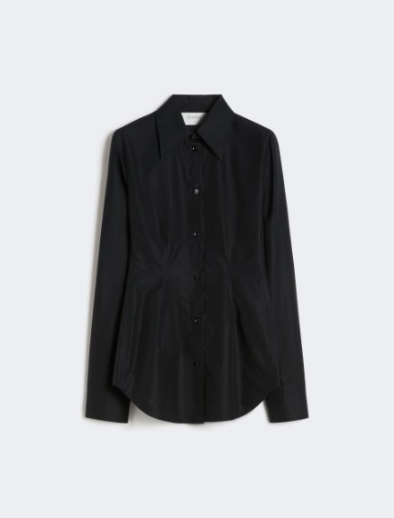 Slim-fit poplin shirt - BLACK - Sportmax