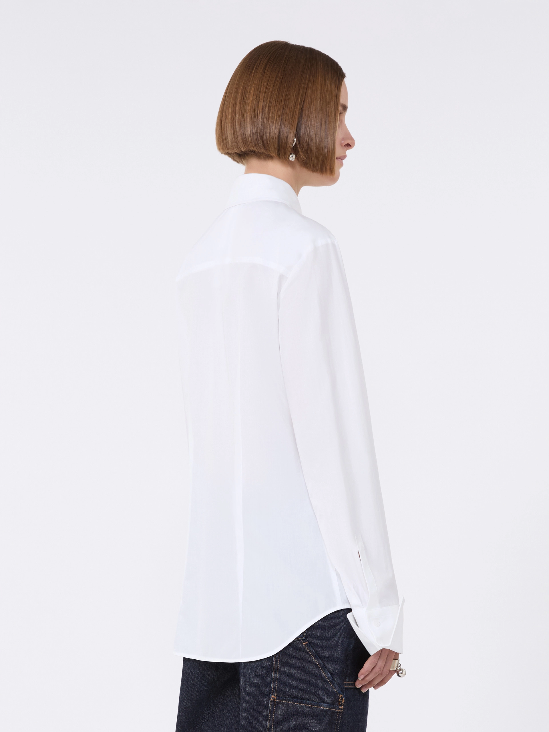 Cotton poplin shirt - OPTICAL WHITE - Sportmax - 3