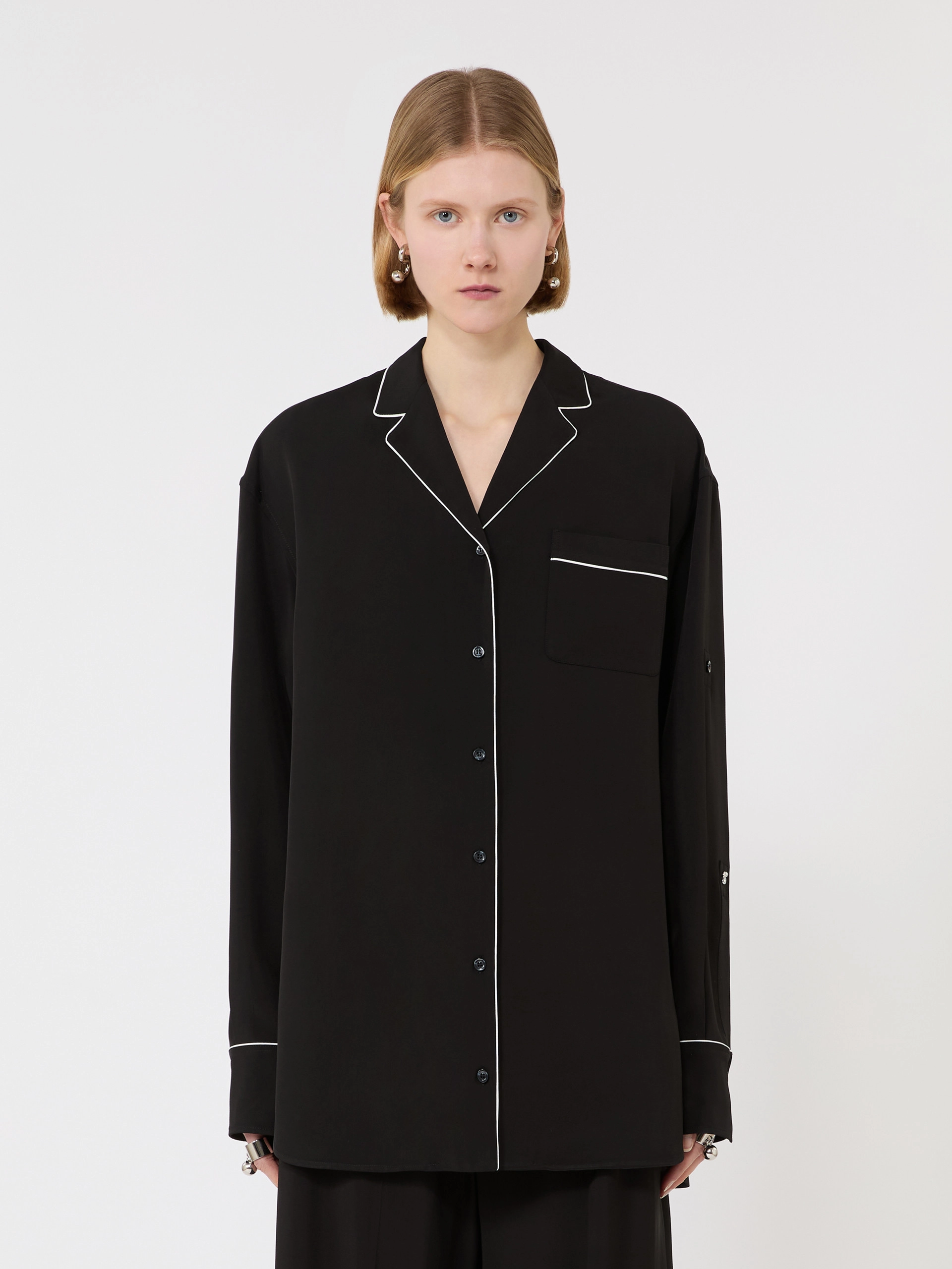 Satin overshirt - BLACK - Sportmax - 2