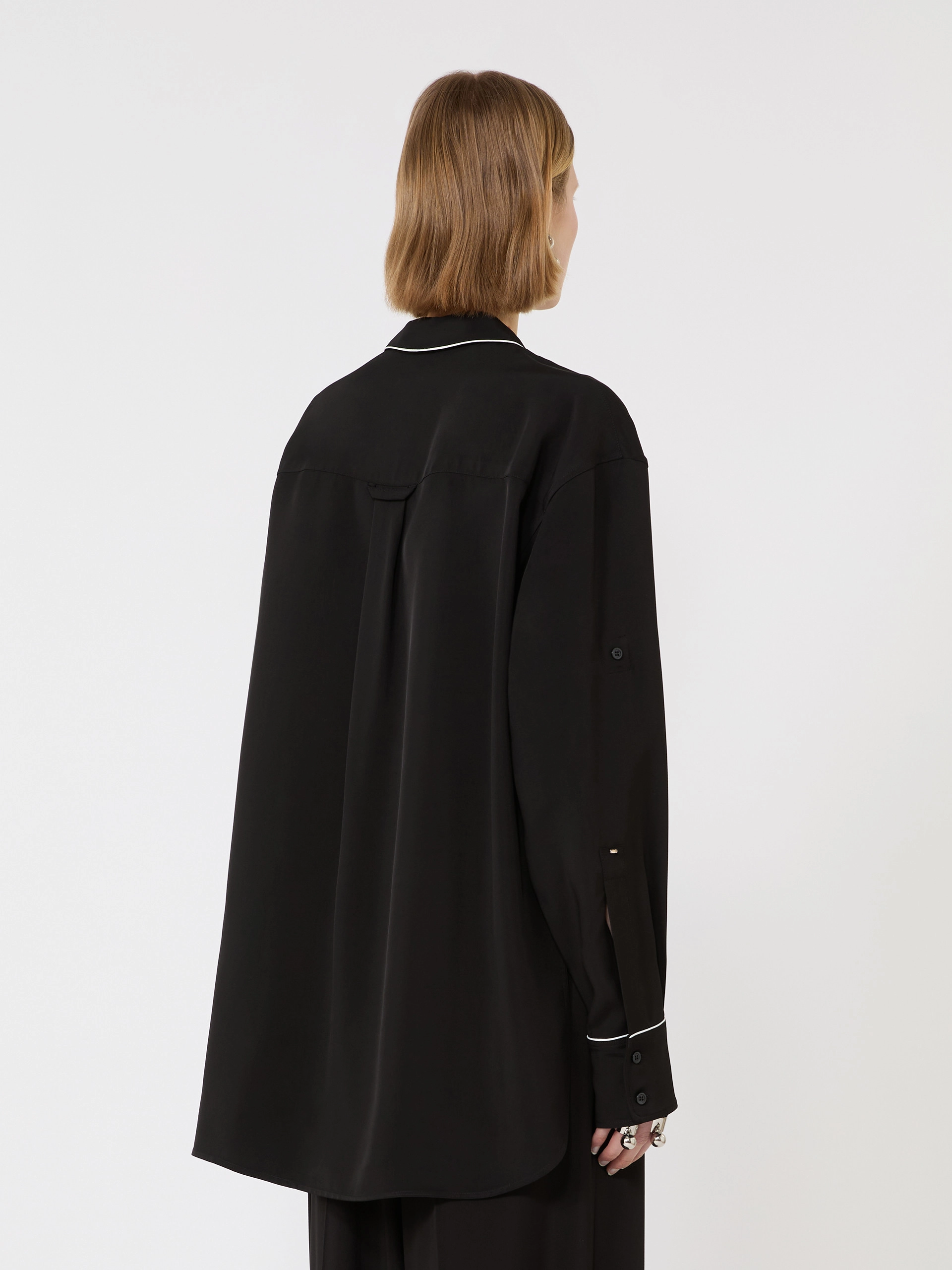 Satin overshirt - BLACK - Sportmax - 3