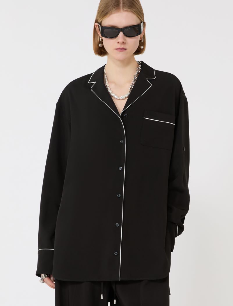 Satin overshirt - BLACK - Sportmax - 4