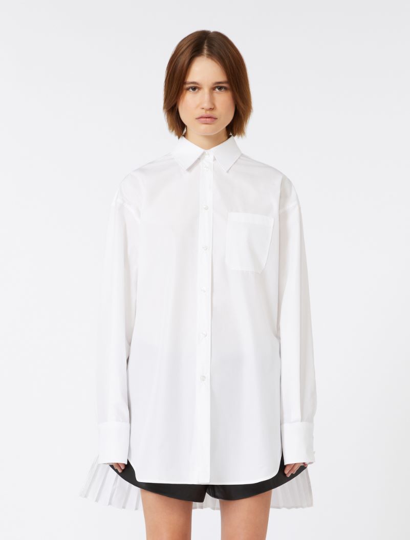 Overshirt with plissé-pleated detail - OPTICAL WHITE - Sportmax - 2