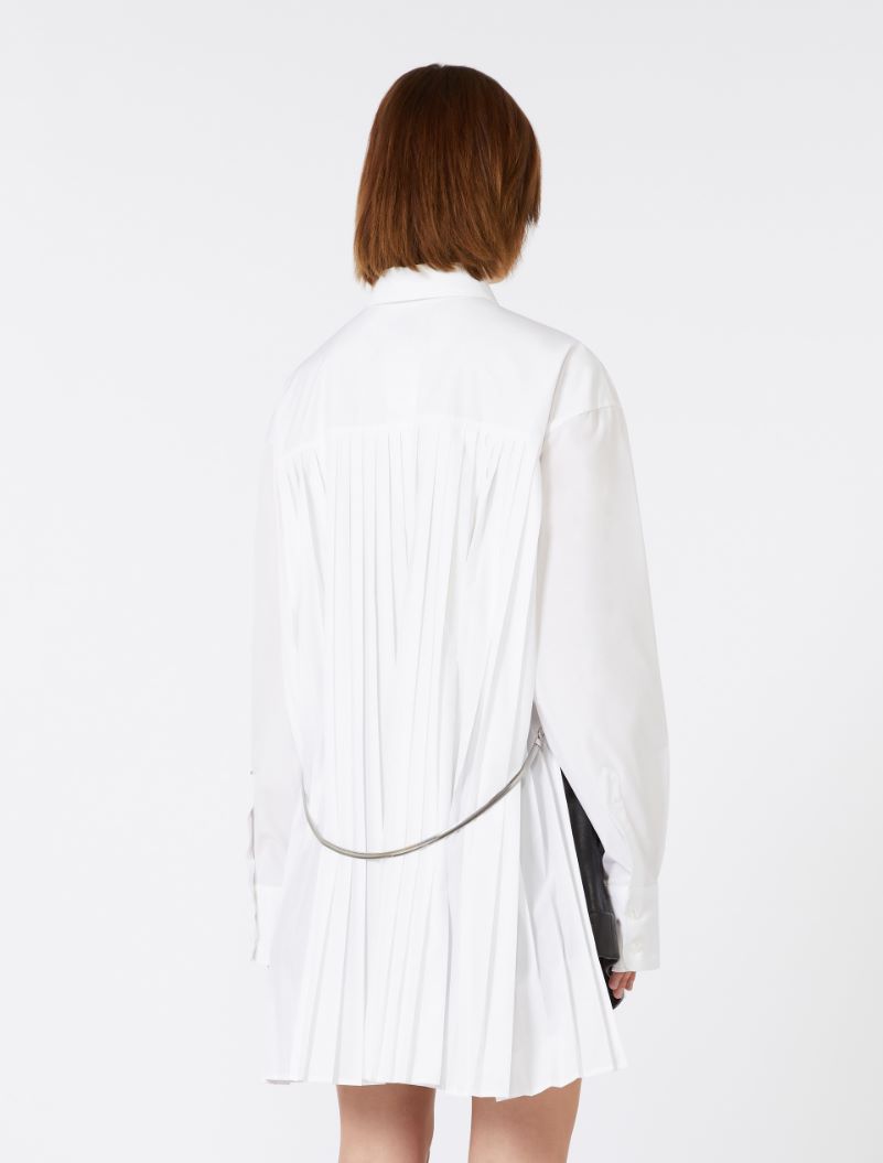 Overshirt with plissé-pleated detail - OPTICAL WHITE - Sportmax - 3