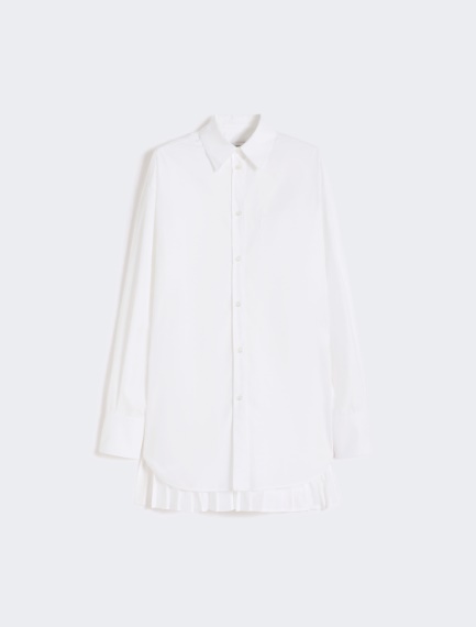 Overshirt with plissé-pleated detail - OPTICAL WHITE - Sportmax