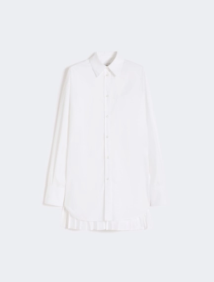 Overshirt with plissé-pleated detail - OPTICAL WHITE - Sportmax