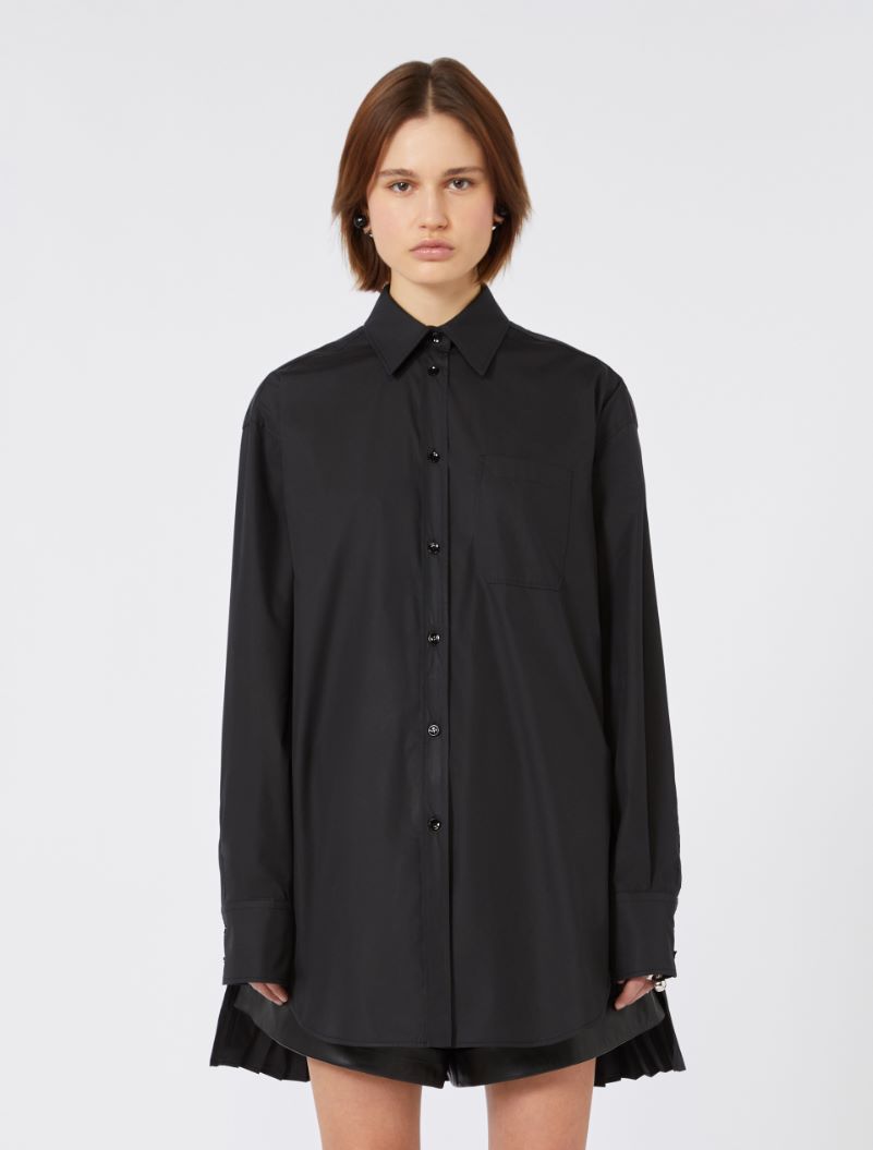 Over shirt con dettaglio plissé - NERO - Sportmax - 2