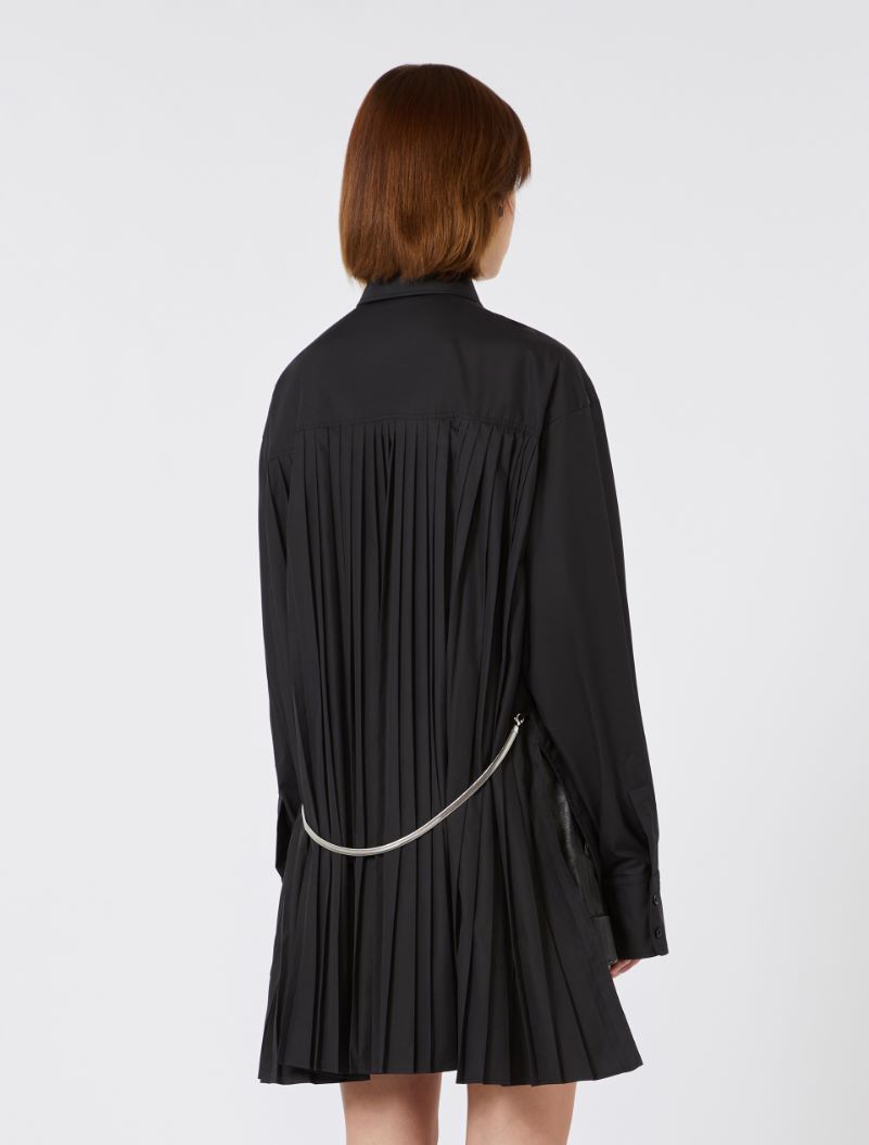 Over shirt con dettaglio plissé - NERO - Sportmax - 3