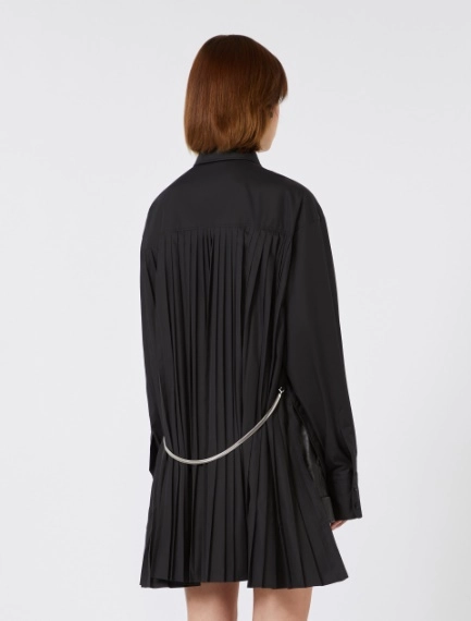 Overshirt with plissé-pleated detail - BLACK - Sportmax - 3