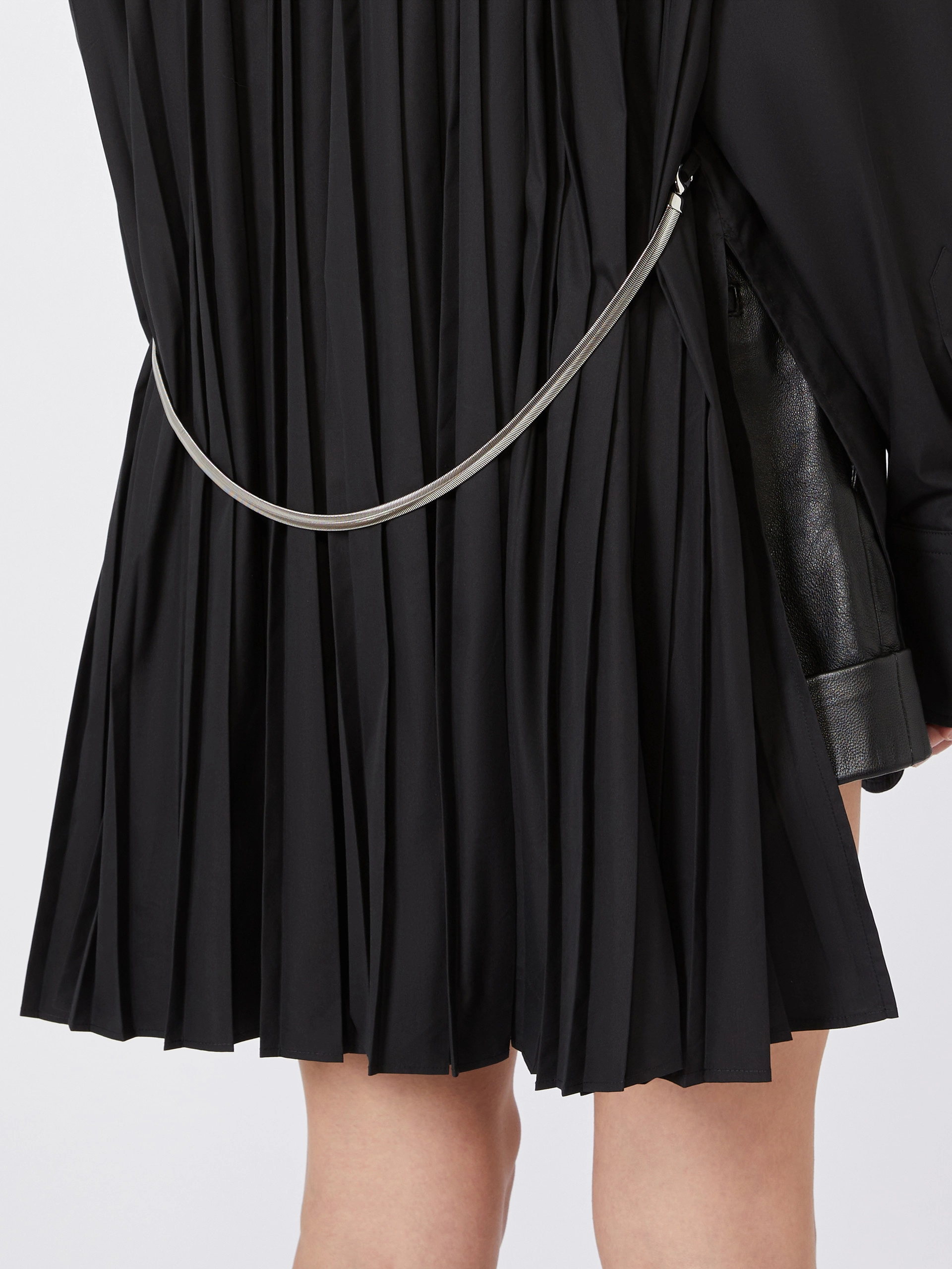 Overshirt with plissé-pleated detail - BLACK - Sportmax - 5