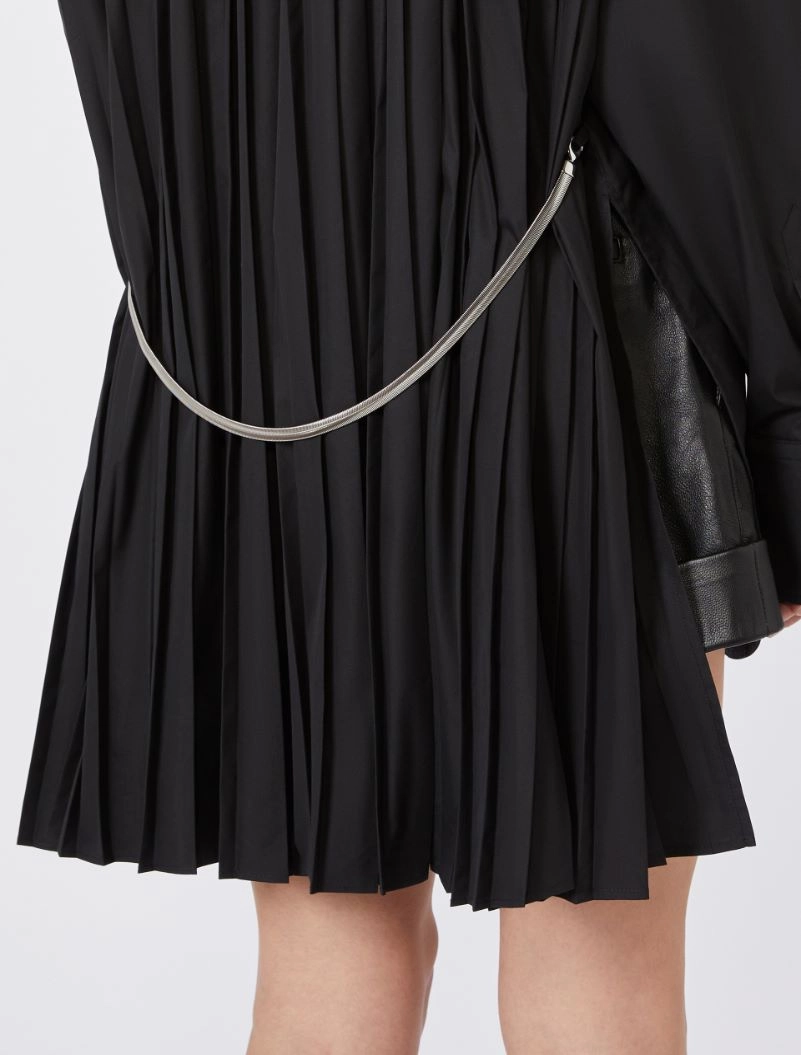 Overshirt with plissé-pleated detail - BLACK - Sportmax - 5