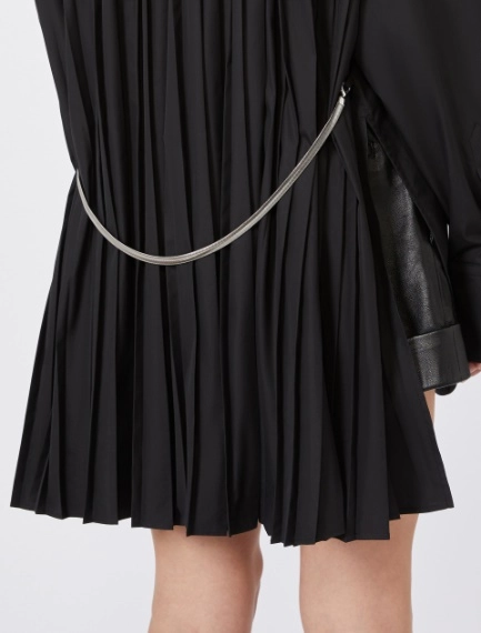 Overshirt with plissé-pleated detail - BLACK - Sportmax - 5
