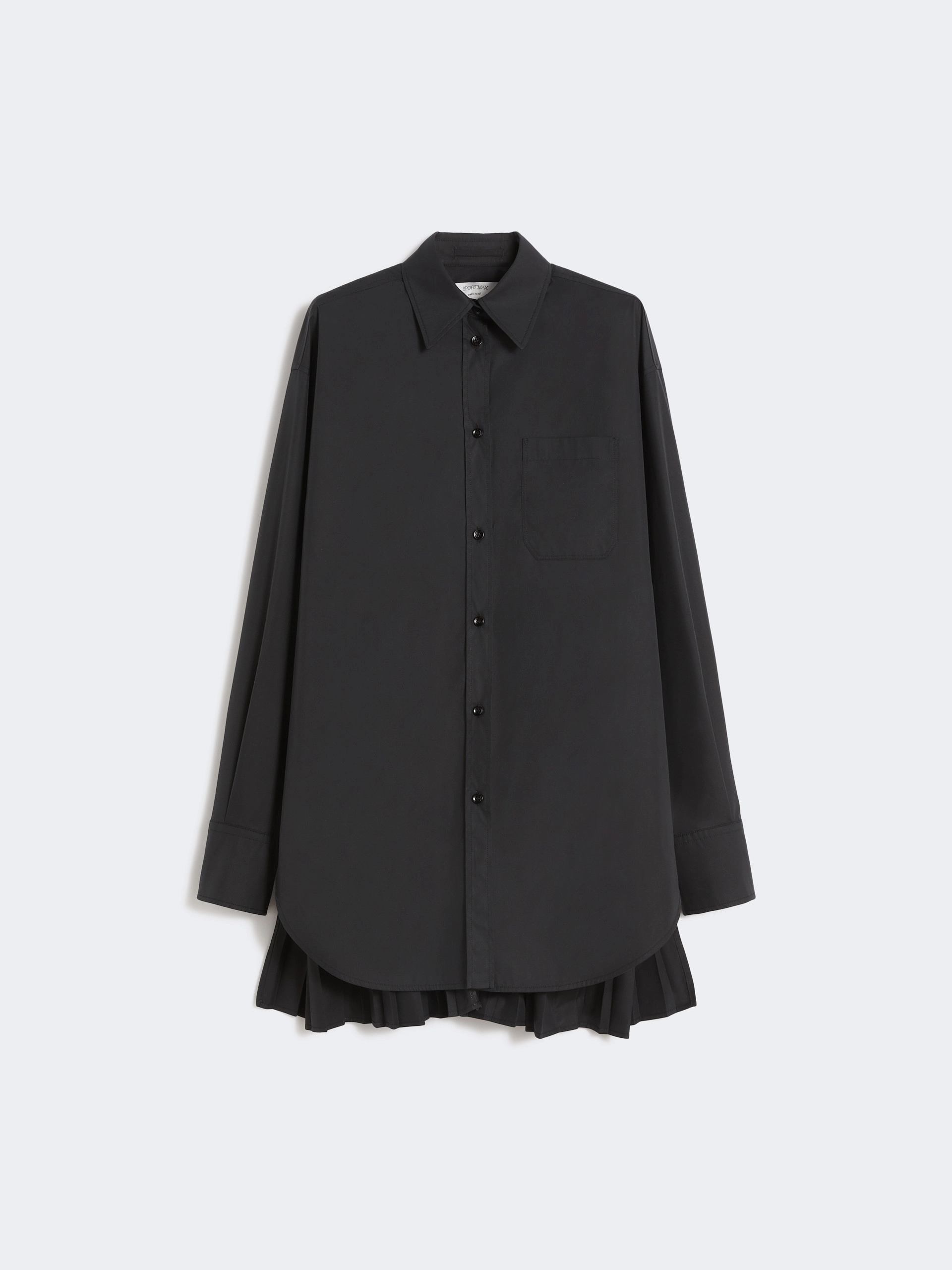 Overshirt with plissé-pleated detail - BLACK - Sportmax - 6