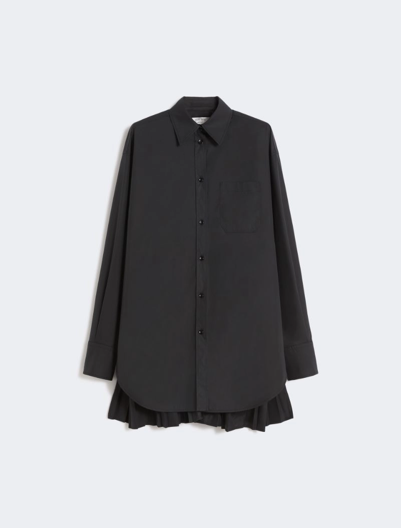 Overshirt with plissé-pleated detail - BLACK - Sportmax - 7