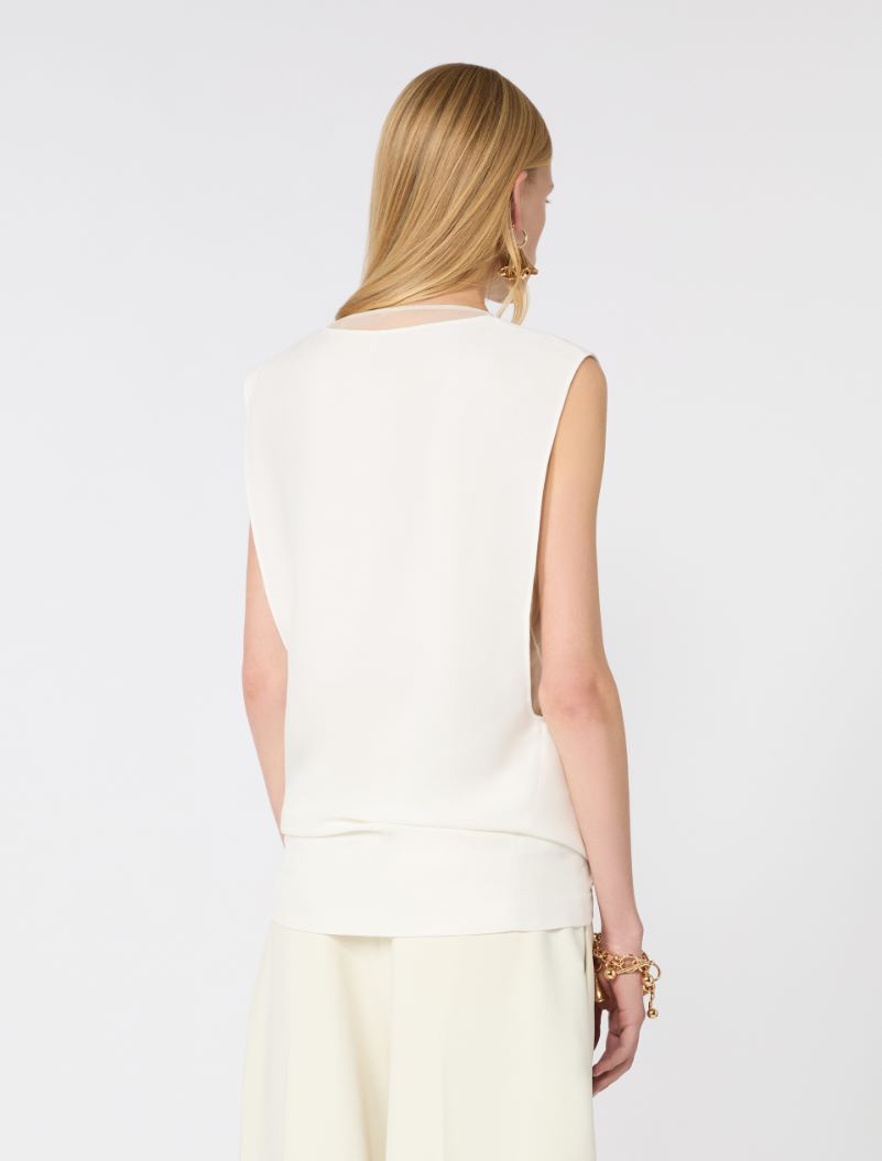 Double-layer satin top - MILK - Sportmax - 3
