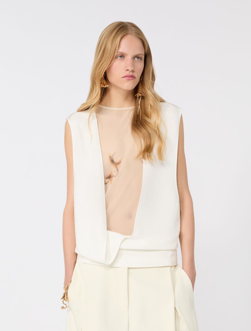 Double-layer satin top - MILK - Sportmax - 5