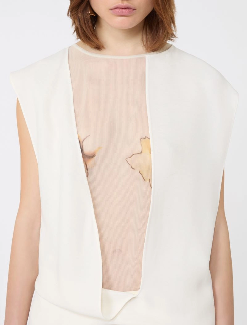 Double-layer satin top - MILK - Sportmax - 5