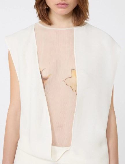 Double-layer satin top - MILK - Sportmax - 5