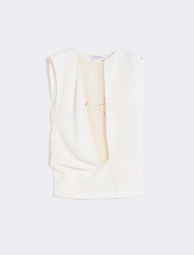 Double-layer satin top - MILK - Sportmax - 7
