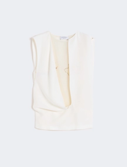 Double-layer satin top - MILK - Sportmax