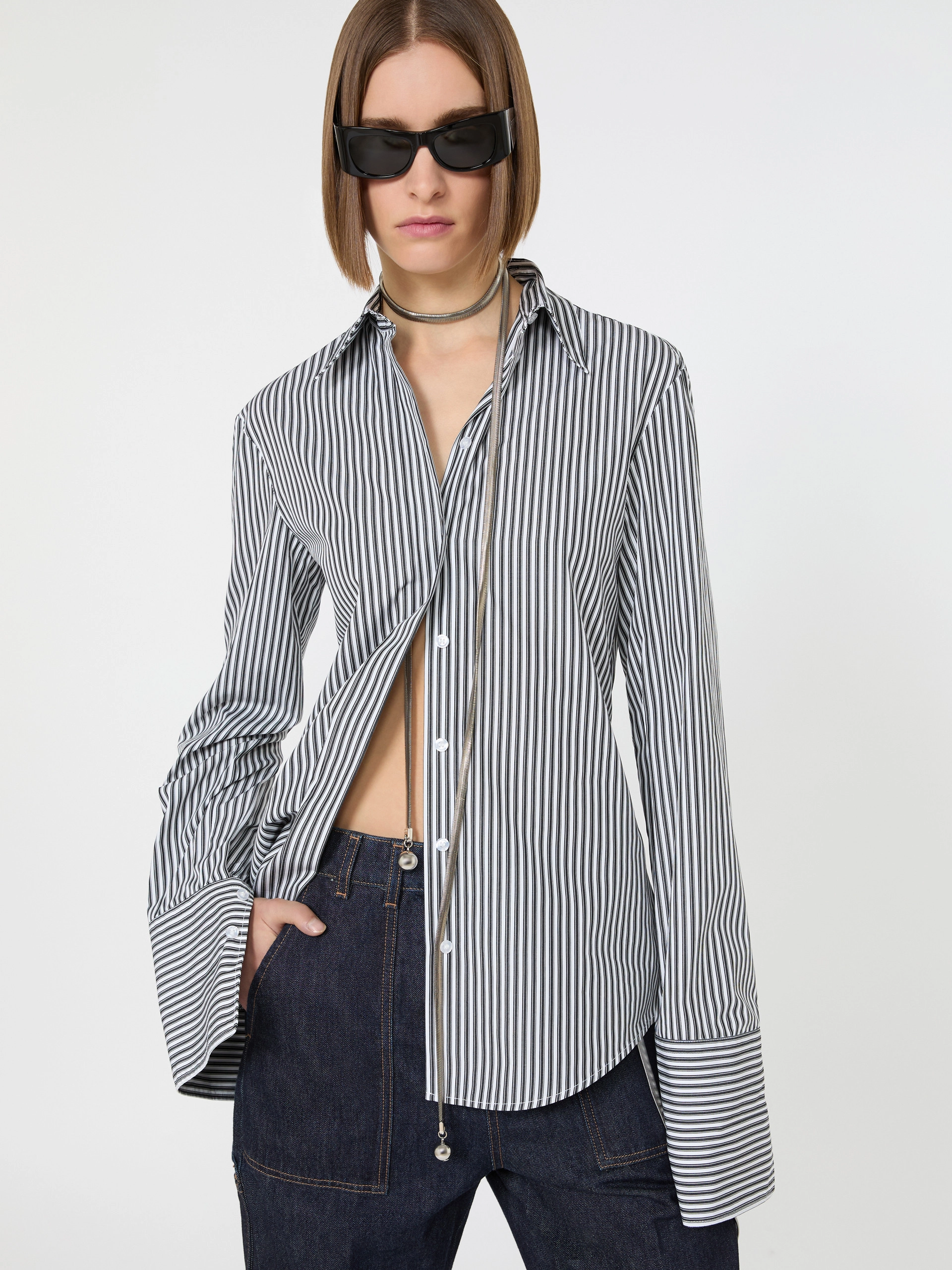 Cotton shirt - BLACK - Sportmax - 4