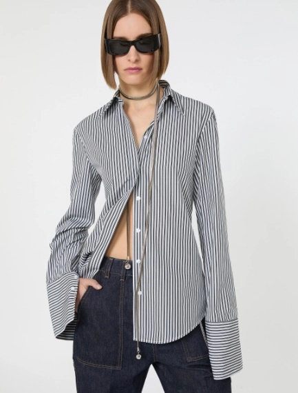 Cotton shirt - BLACK - Sportmax
