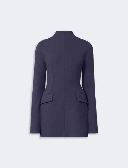 Short, contoured gabardine dress  - MIDNIGHTBLUE - Sportmax
