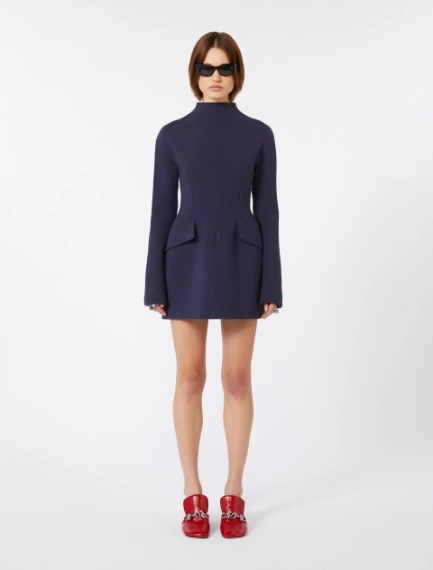 Short, contoured gabardine dress  - MIDNIGHTBLUE - Sportmax - 1
