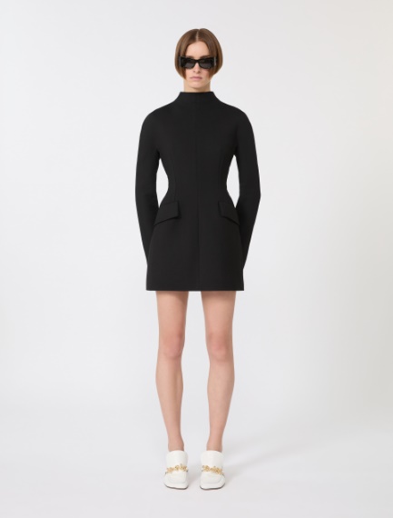 Short, contoured gabardine dress  - BLACK - Sportmax