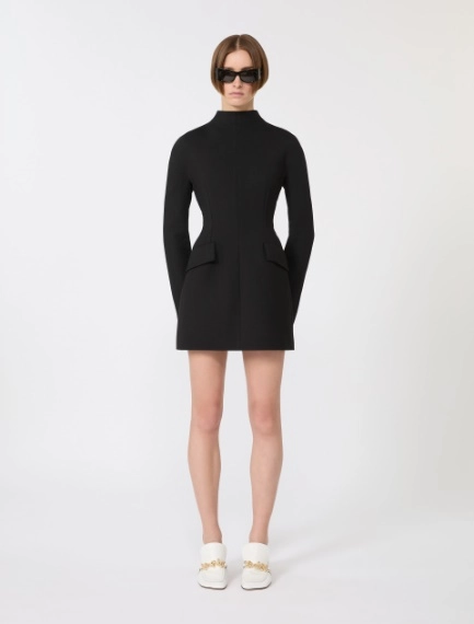 Short, contoured gabardine dress  - BLACK - Sportmax