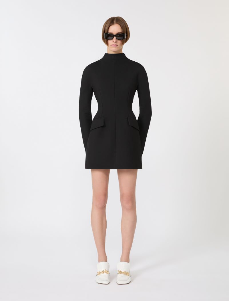 Short, contoured gabardine dress  - BLACK - Sportmax