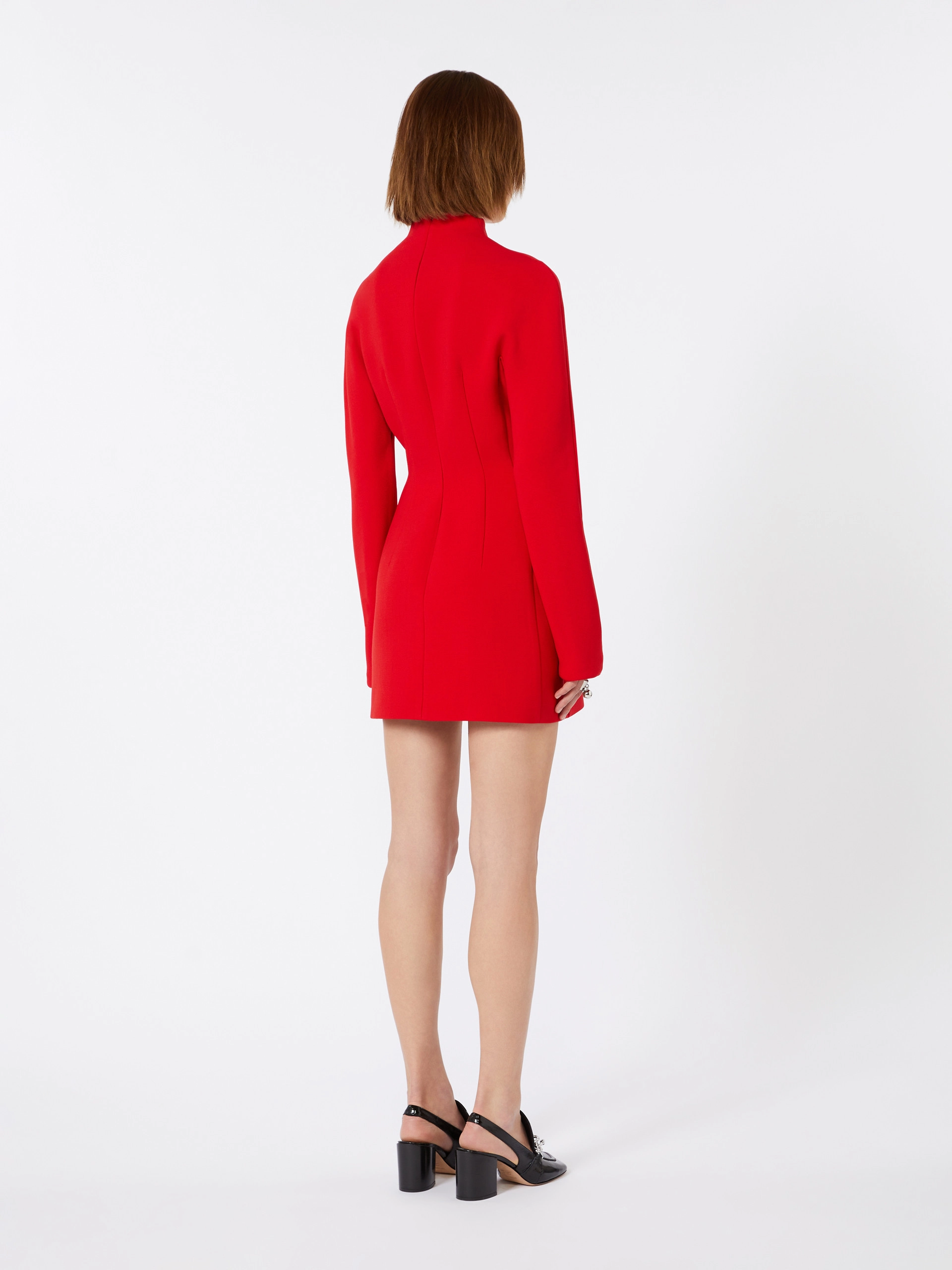 Short, contoured gabardine dress  - RED - Sportmax - 3