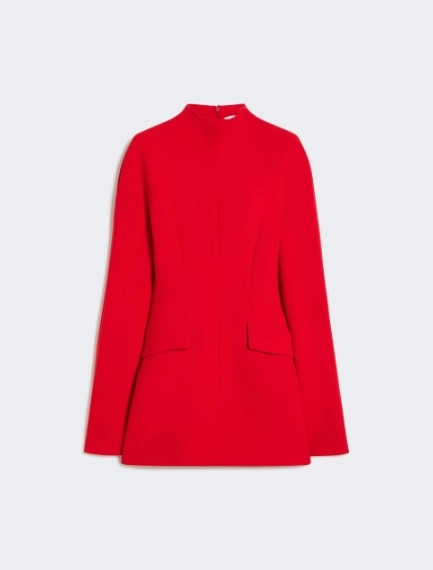 Abito corto sagomato in gabardina - ROSSO - Sportmax