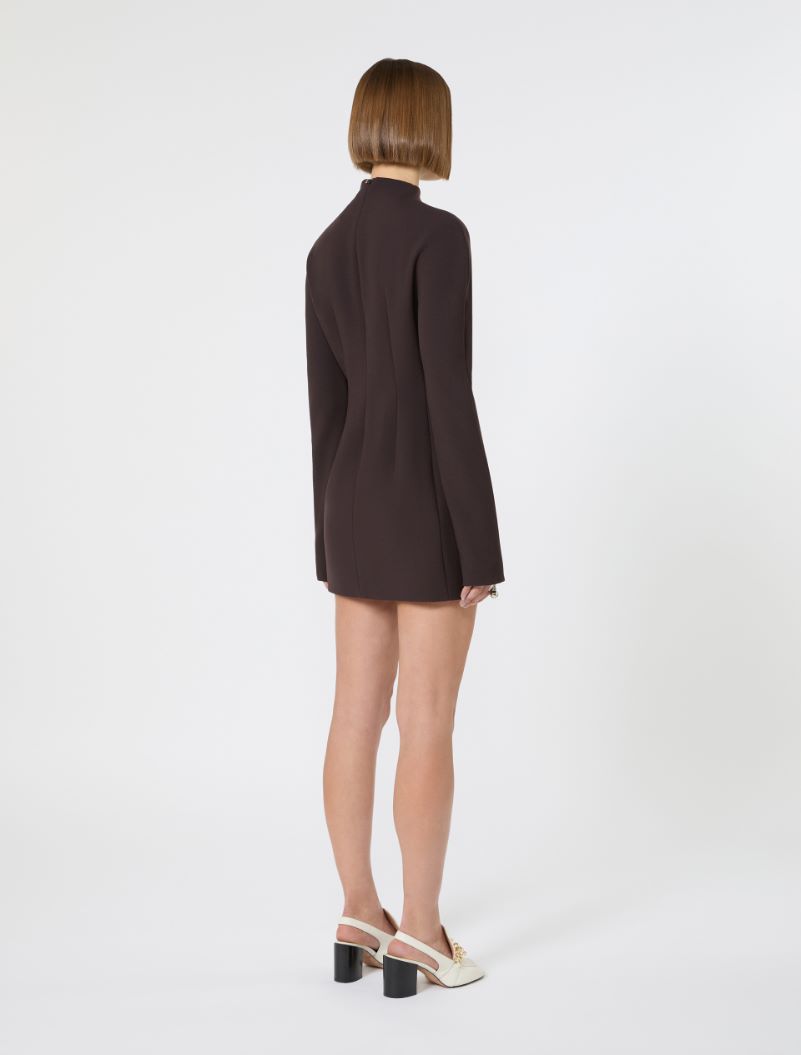 Abito corto sagomato in gabardina - CIOCCOLATO - Sportmax - 3