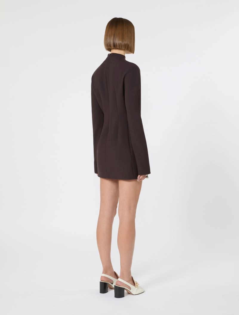 Short, contoured gabardine dress  - CHOCOLATE - Sportmax - 3