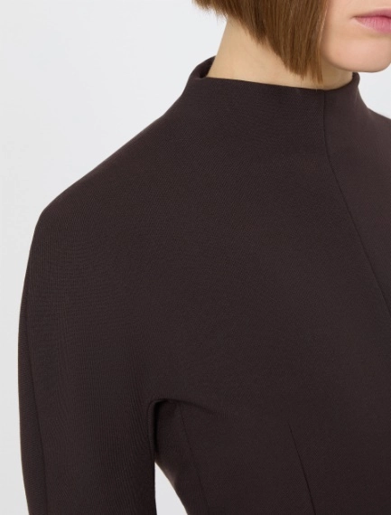 Short, contoured gabardine dress  - CHOCOLATE - Sportmax - 4