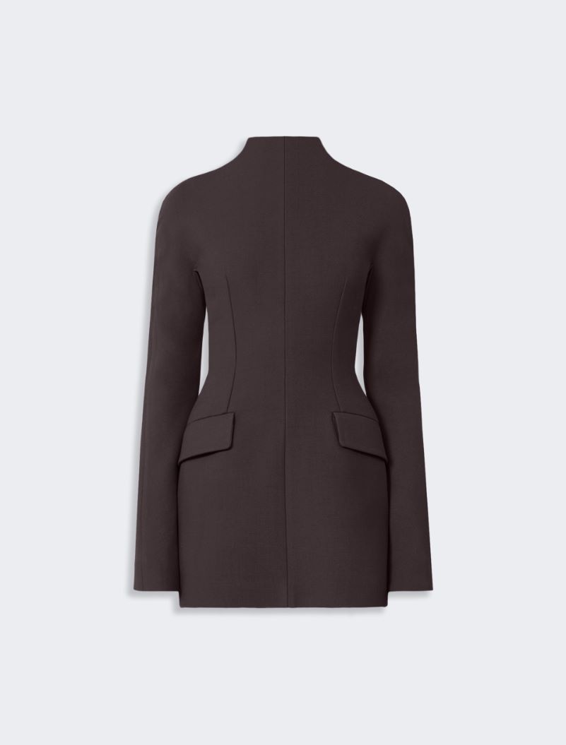 Abito corto sagomato in gabardina - CIOCCOLATO - Sportmax - 7