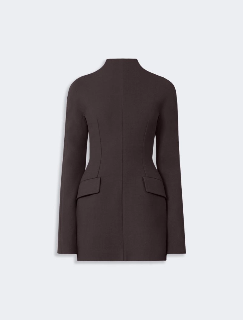 Short, contoured gabardine dress  - CHOCOLATE - Sportmax - 7