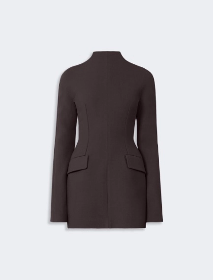 Short, contoured gabardine dress  - CHOCOLATE - Sportmax