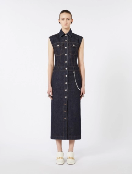 Slim-fit denim shirt dress - MIDNIGHTBLUE - Sportmax - 2
