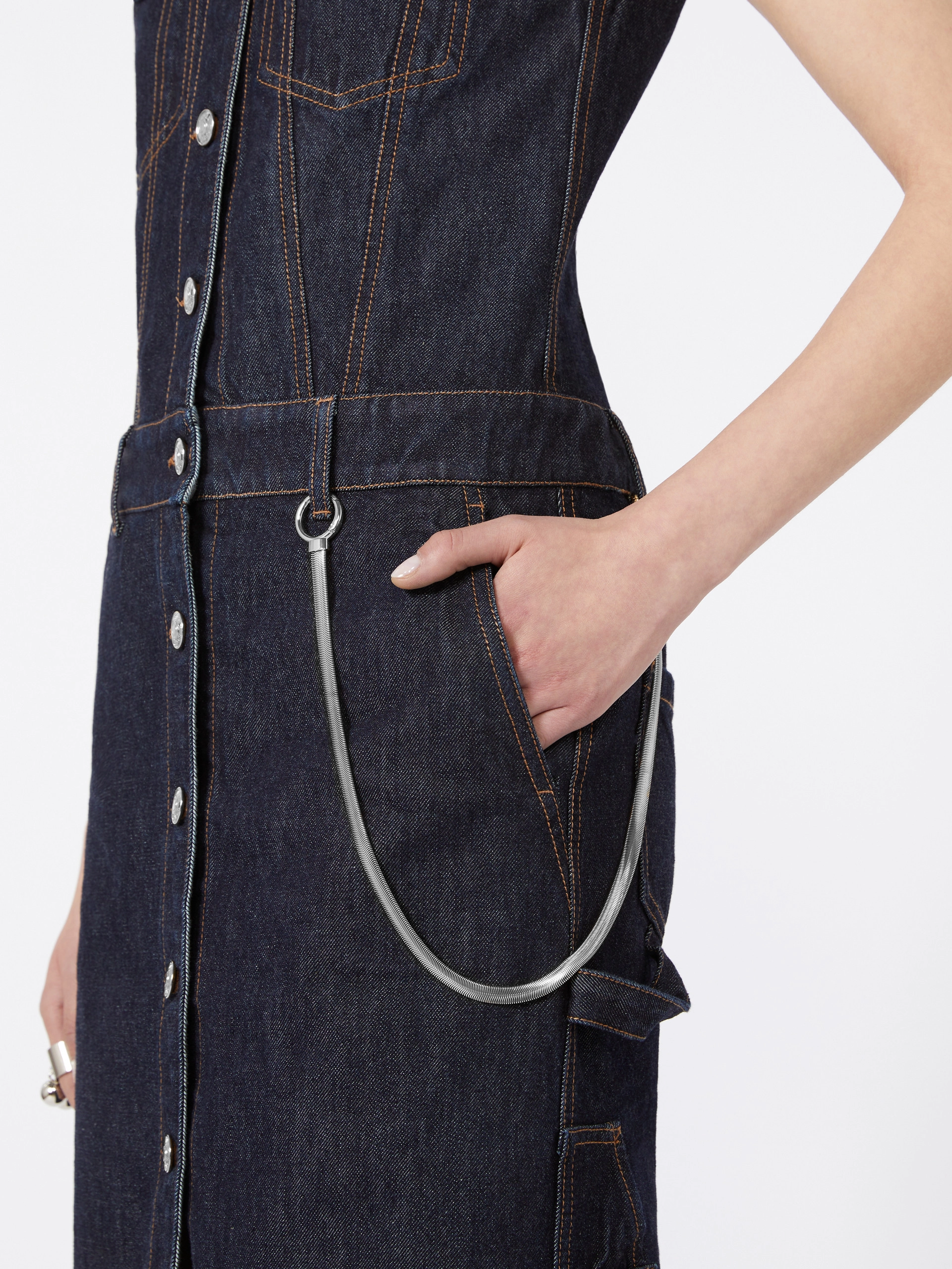 Slim-fit denim shirt dress - MIDNIGHTBLUE - Sportmax - 4