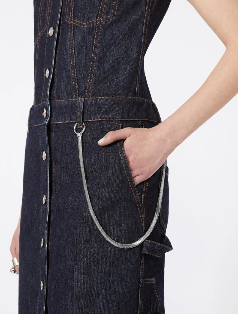 Slim-fit denim shirt dress - MIDNIGHTBLUE - Sportmax - 4