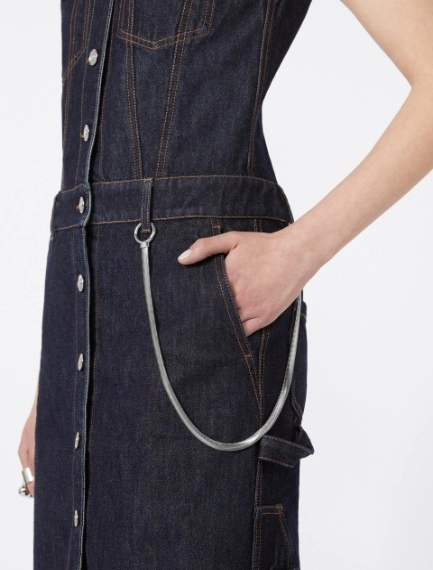 Slim-fit denim shirt dress - MIDNIGHTBLUE - Sportmax - 4