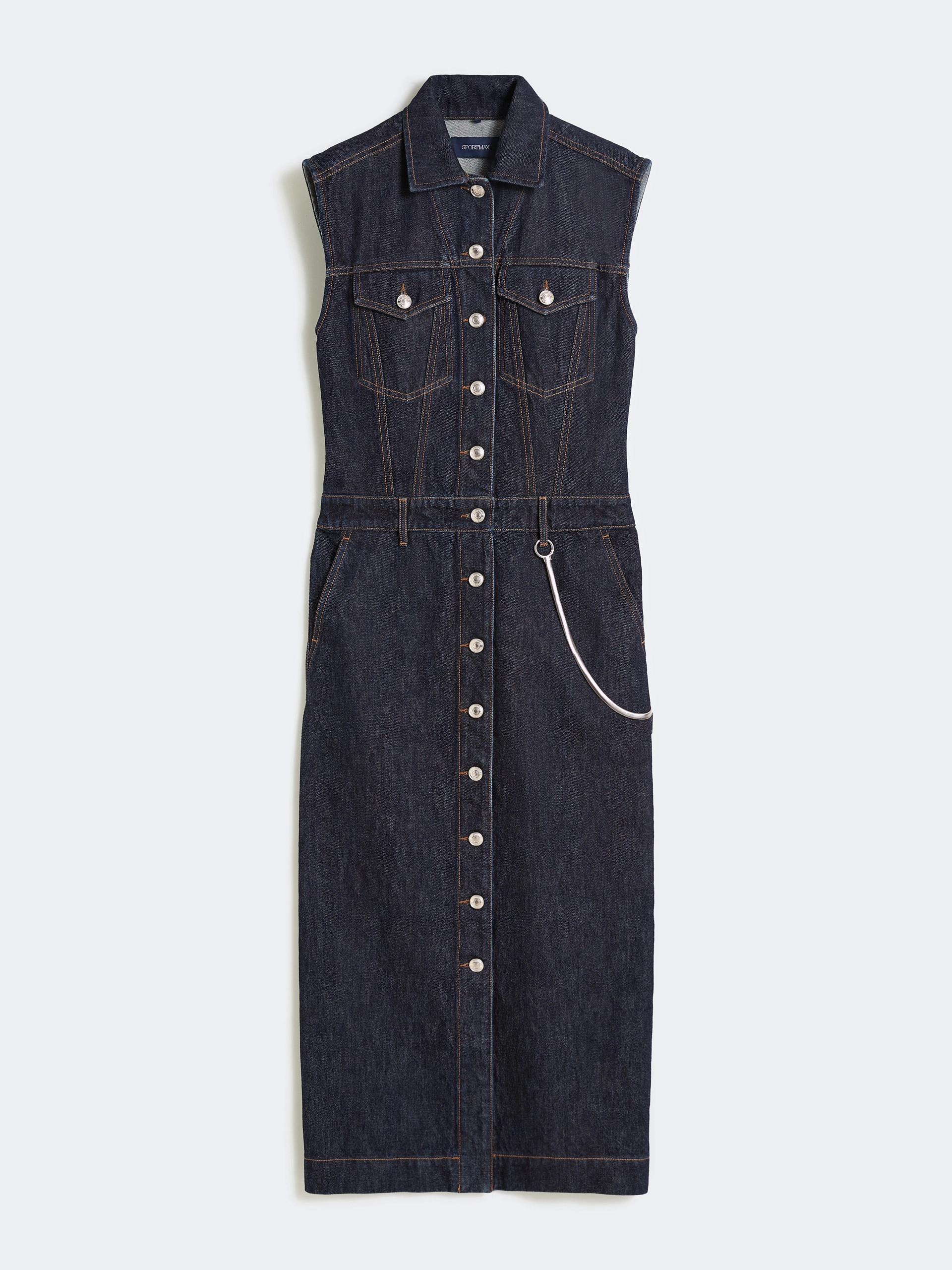Slim-fit denim shirt dress - MIDNIGHTBLUE - Sportmax - 5