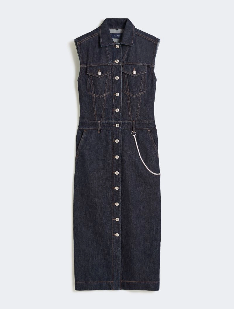 Slim-fit denim shirt dress - MIDNIGHTBLUE - Sportmax - 5