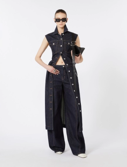 Slim-fit denim shirt dress - Sportmax