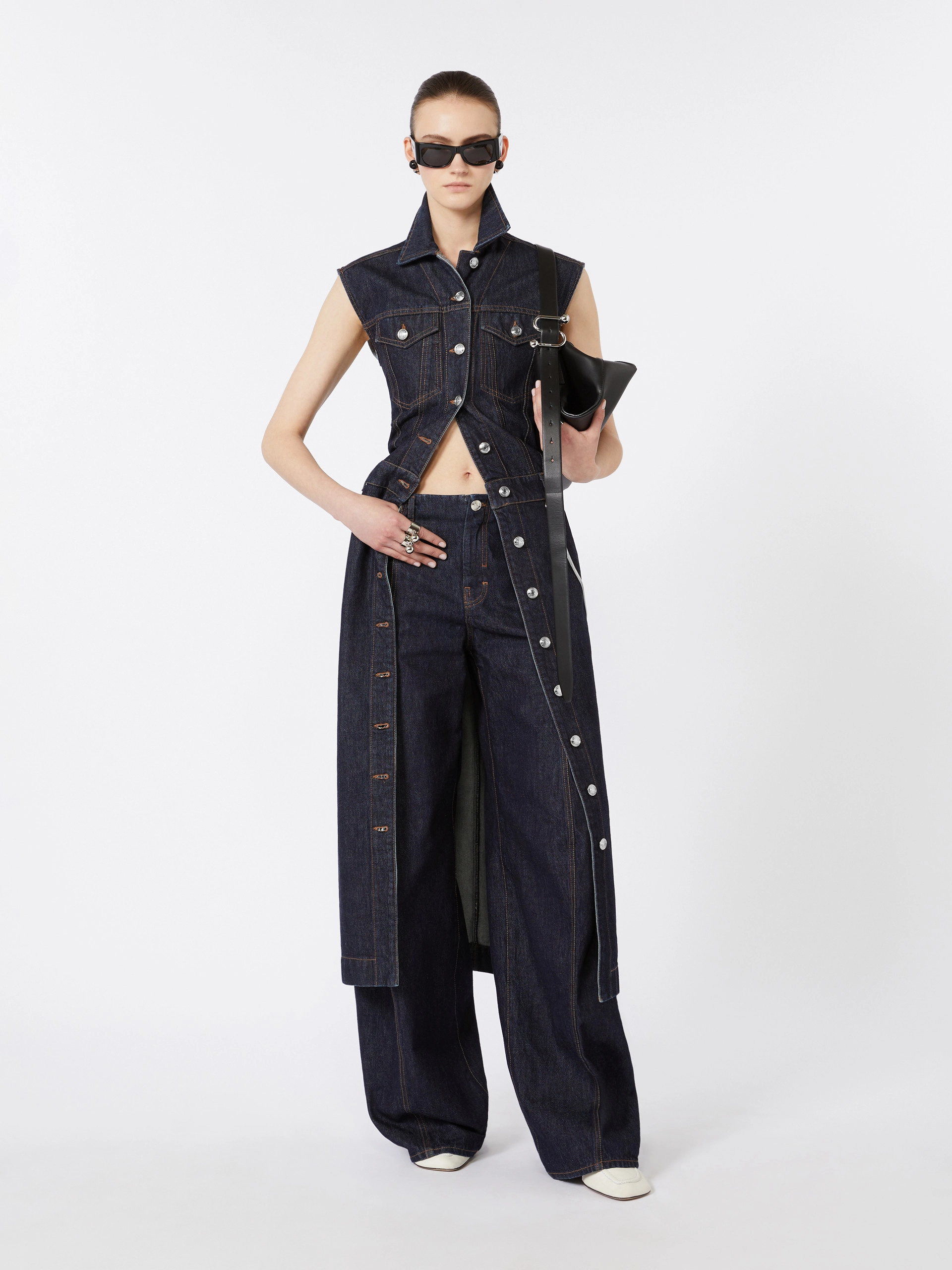 Slim-fit denim shirt dress - MIDNIGHTBLUE - Sportmax