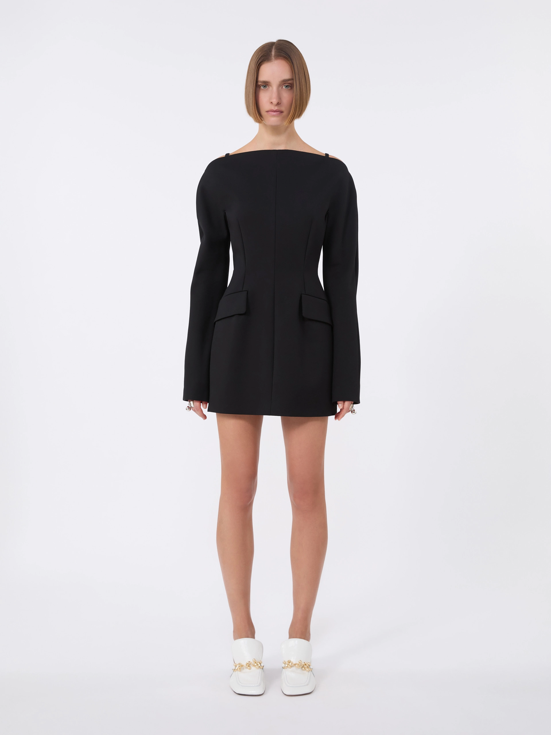 Short contoured cady dress  - BLACK - Sportmax - 2