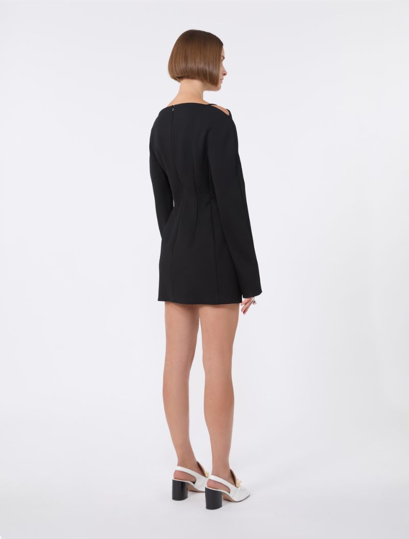 Abito corto sagomato in cadì - NERO - Sportmax - 3