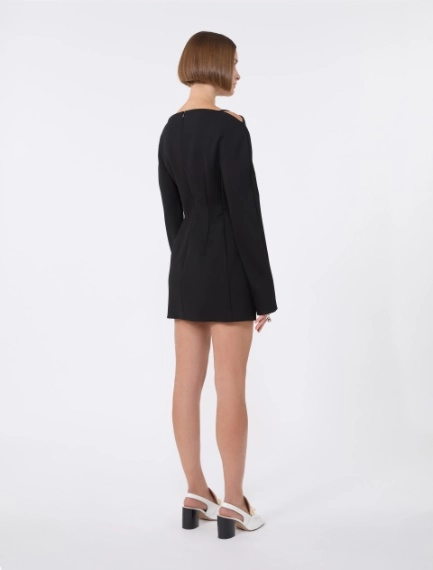 Short contoured cady dress  - BLACK - Sportmax - 3