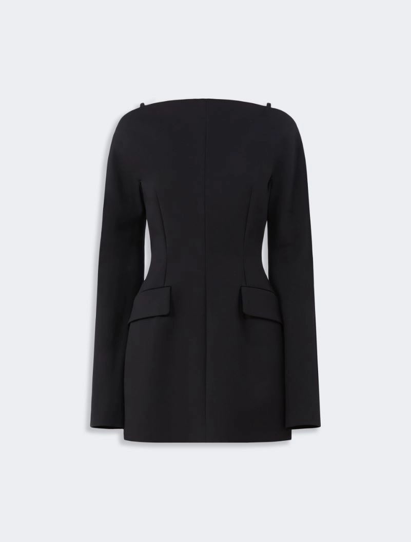 Short contoured cady dress  - BLACK - Sportmax - 6